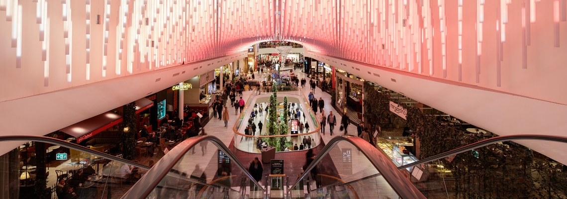 Picture of the main entrance in Paris at Le Forum des Halles shopping centre